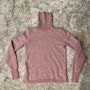 JCrew 100% cashmere pink color turtleneck sweater